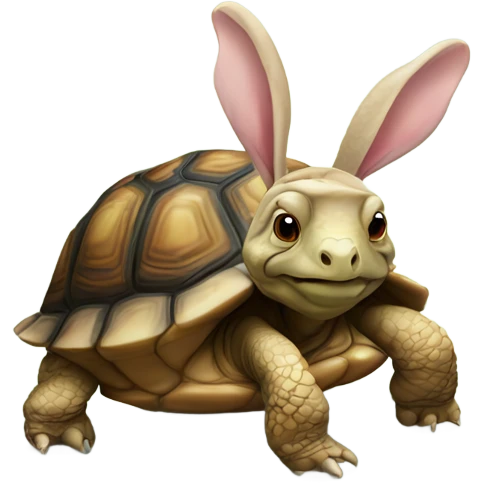 Tortoise with bunny ears  emoji