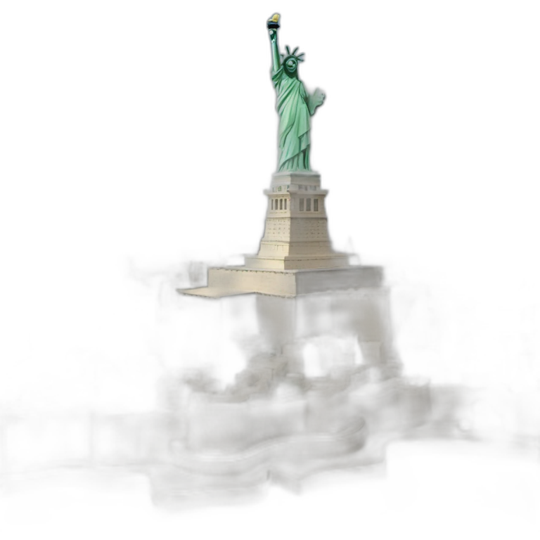 statue of liberty standing in front of jerusalem emoji