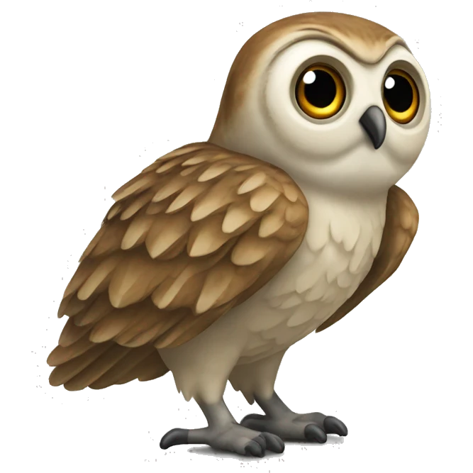 Un hibou touriste emoji
