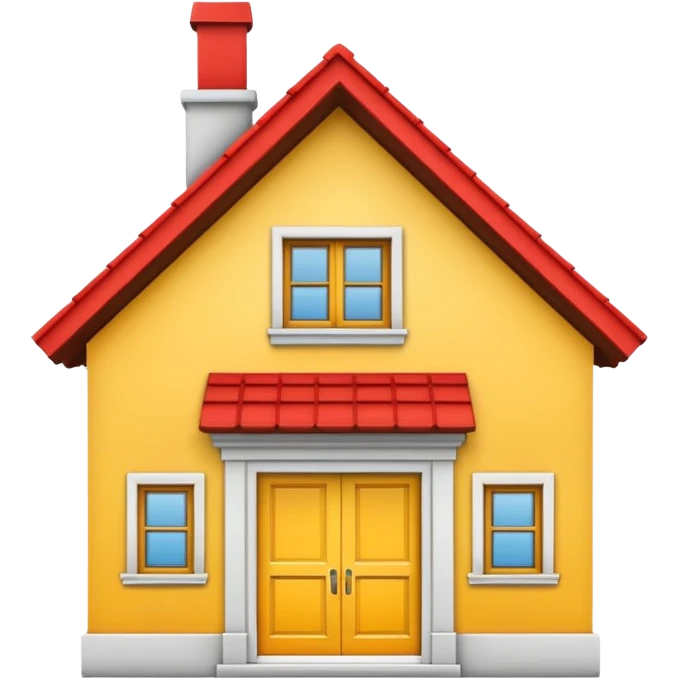 Emoji de mi marca " HM construimos" con la imagen de una casa en color amarillo  emoji