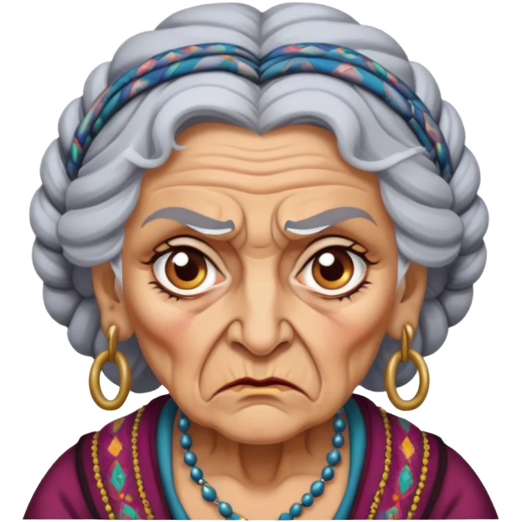 Angry gypsy grandma emoji
