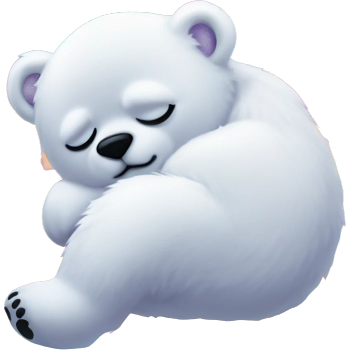 lisa frank sleeping polar bear full emoji