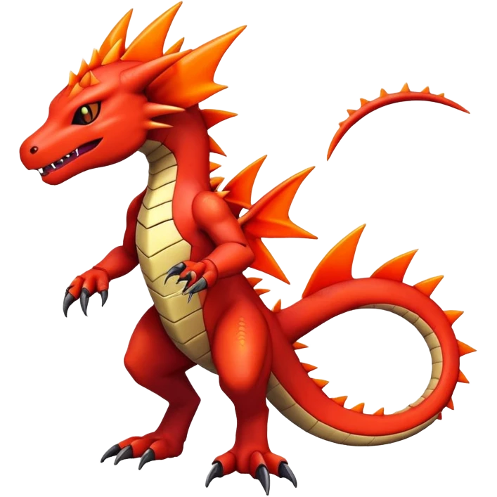 Shiny Guilmon-Salandit-Fakémon-hybrid-creature (full body)  emoji