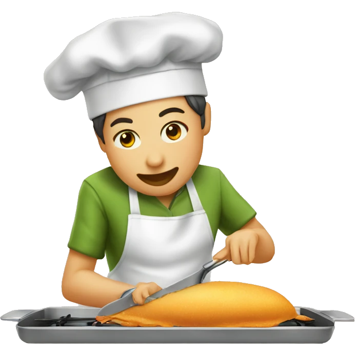 cocinero cocinando escalope emoji