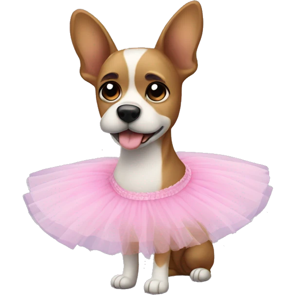 perro con tutu de bailarina emoji