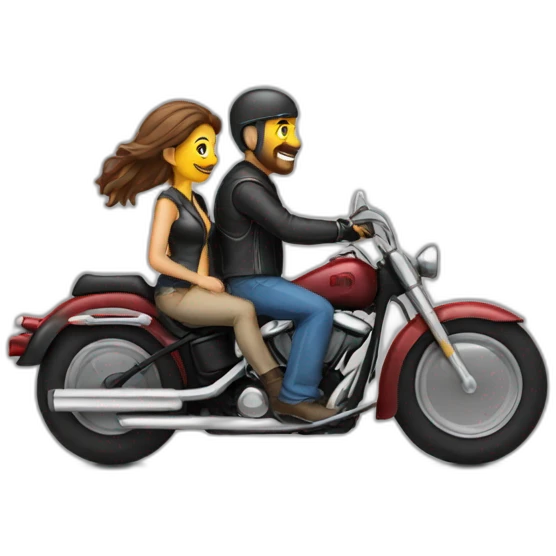 couple biker emoji