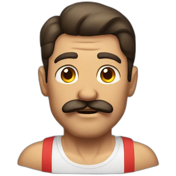 Muscle mustache expressive Cuban man emoji