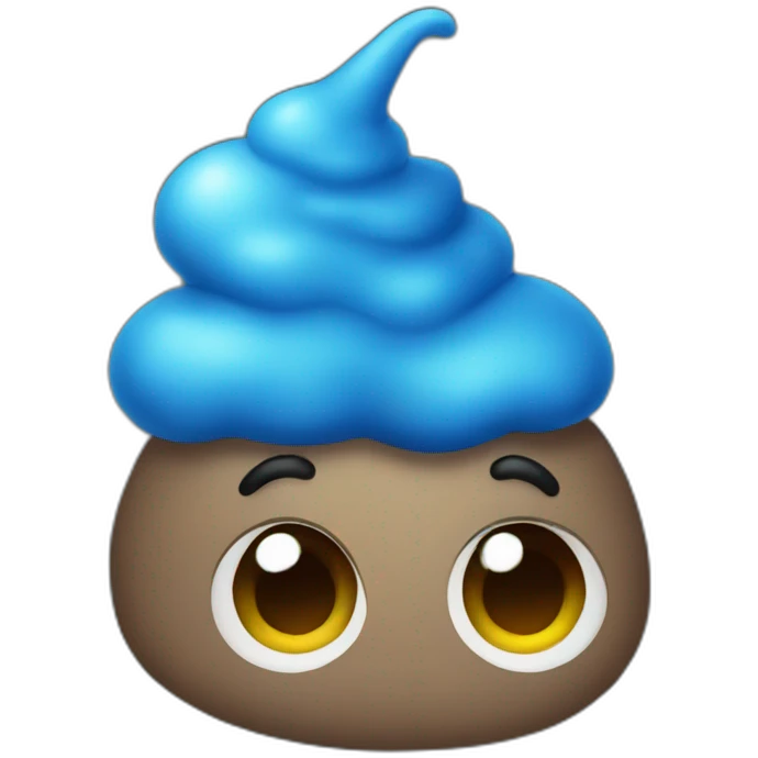 blue poop emoji
