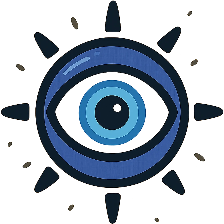 Evil eye 🧿 icon in a flat toon style  emoji