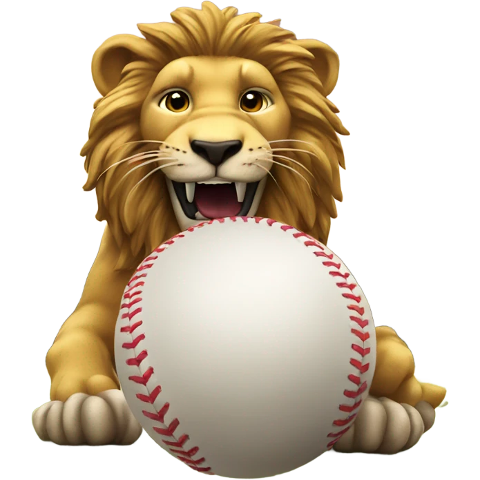 baseball with lion emoji