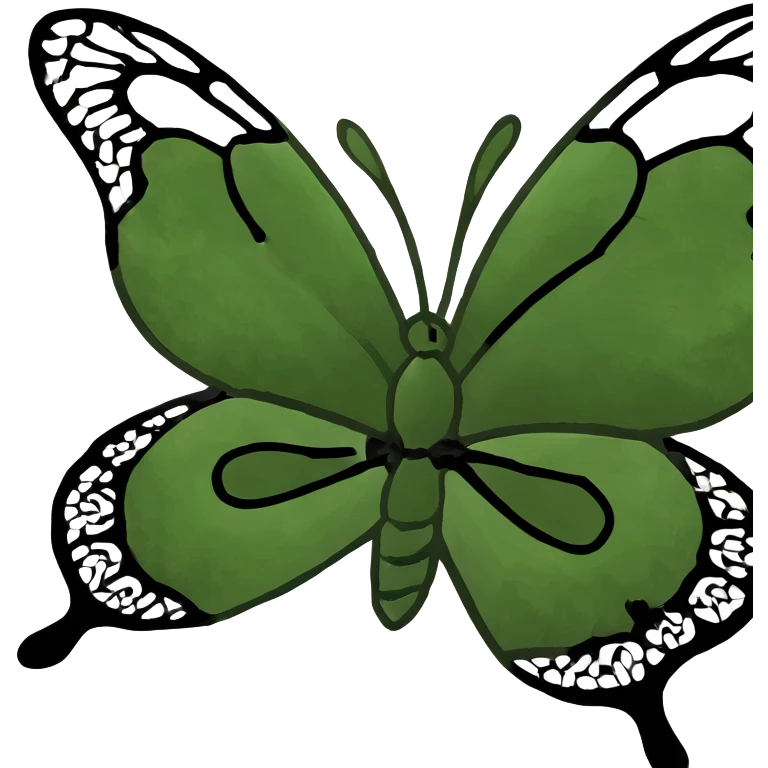Black lace butterfly emoji