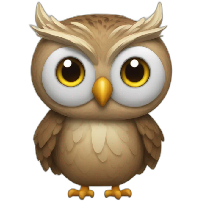 Crazy owl emoji