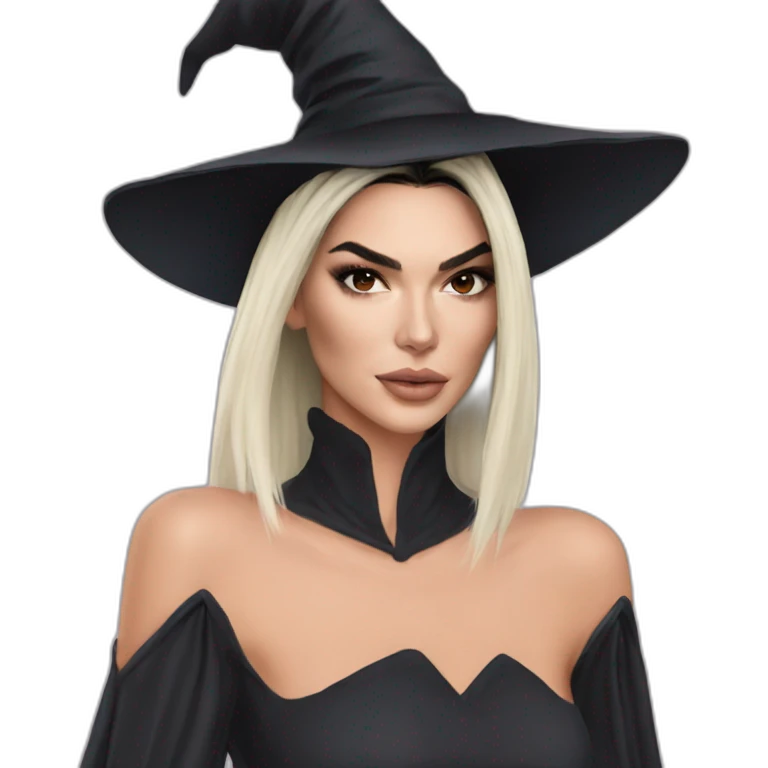 kendall jenner halloween witch emoji