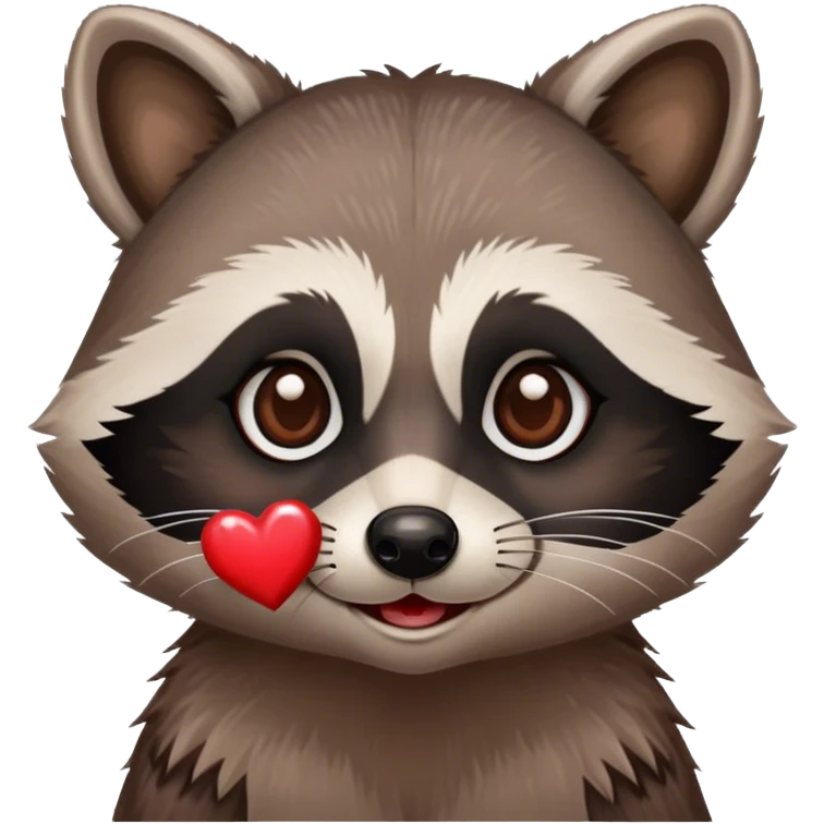 Valentine raccoon  emoji