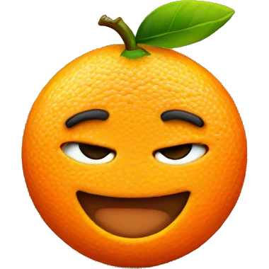 orange winking emoji