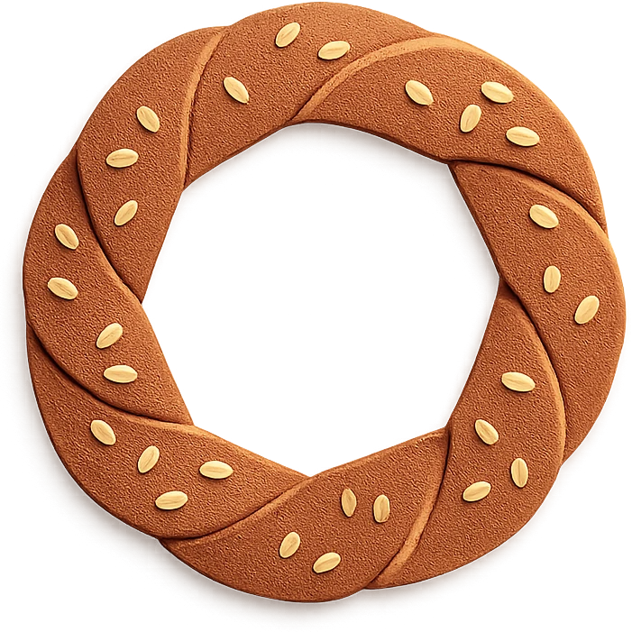 paper craft style simit emoji