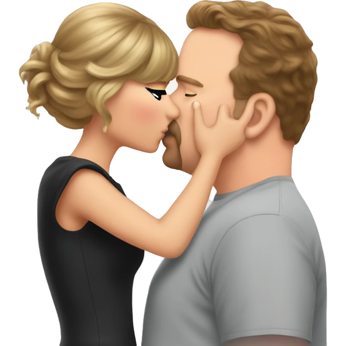 Taylor swift kissing Andy Reid  emoji