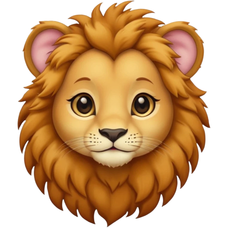 in lion family, only baby Girl lion., full body, single tail emoji