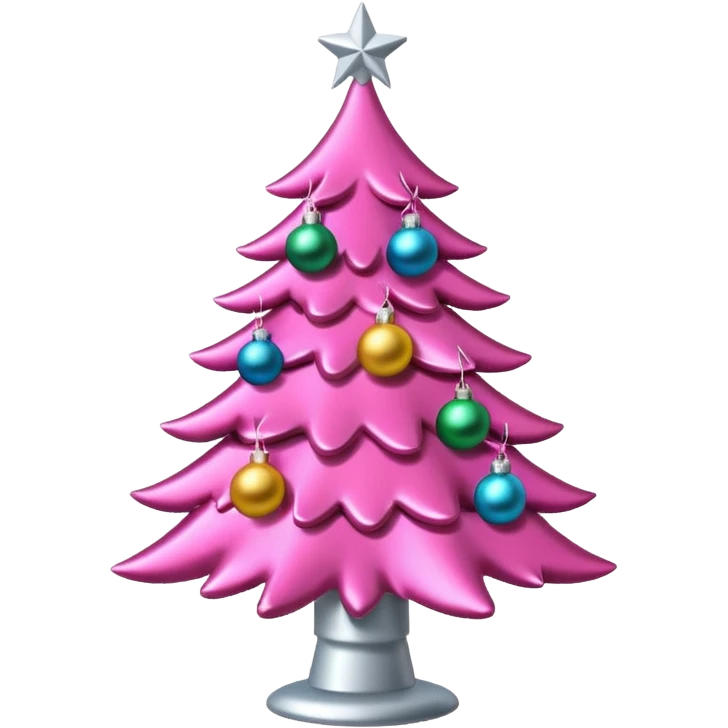 pink christmas tree emoji