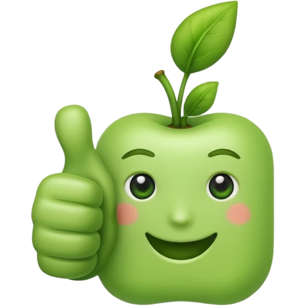 Thumbs up growing on a thumbs up emoji