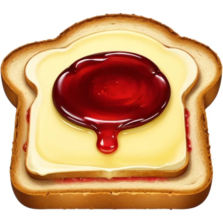 a slice of bread with butter and jam emoji