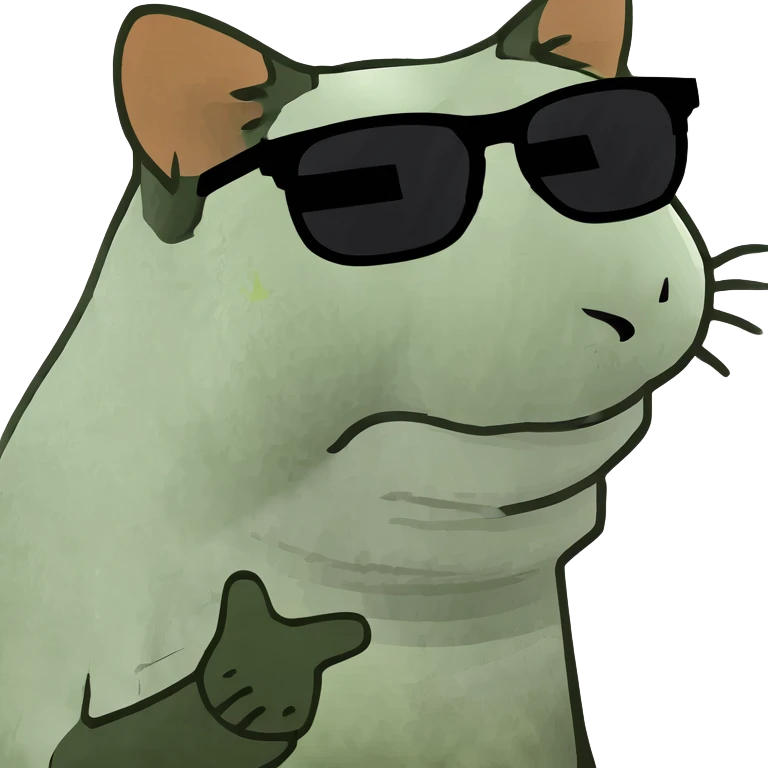 Cat with sunglasses emoji