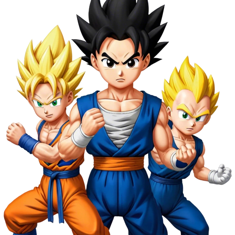 Gohan vs Goku vs ￼ Vegeta emoji