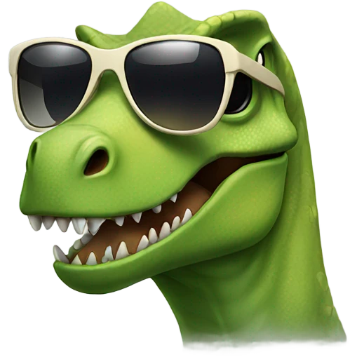 Dinosaur with sunglasses emoji
