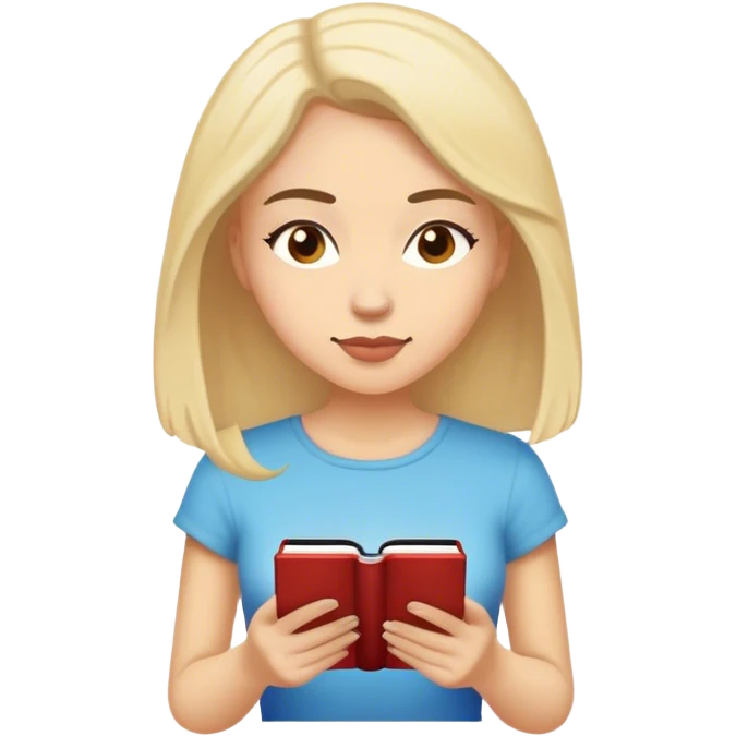 a female reader  reading a book on kindle  emoji