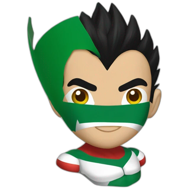 vegeta with an algerian flag emoji