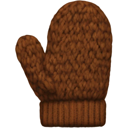 Brown knitted mittens emoji