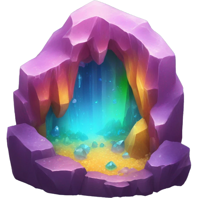 rainbow crystal cave emoji