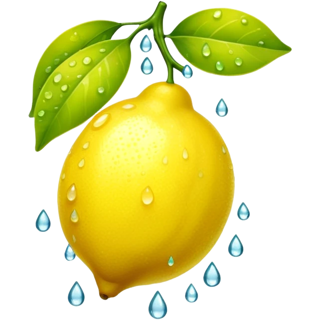 lemon with dewdrops emoji