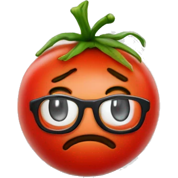 Tomato with glasses and top hat  emoji