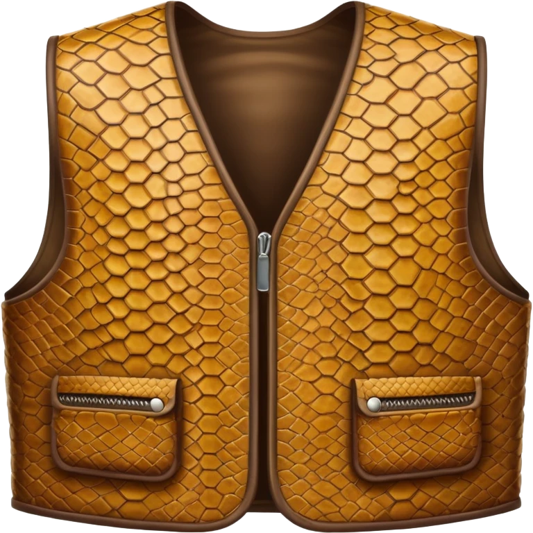 Hide vest with reptilian snake skin texture emoji