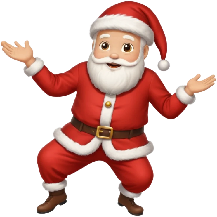 Santa Claus dancing butt emoji