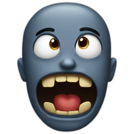 scare face emoji