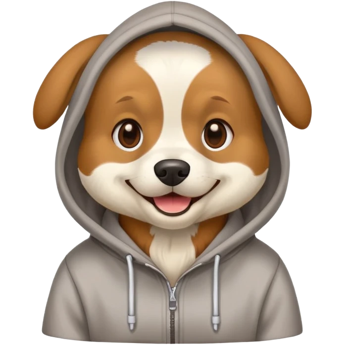 dog wering hoodie emoji