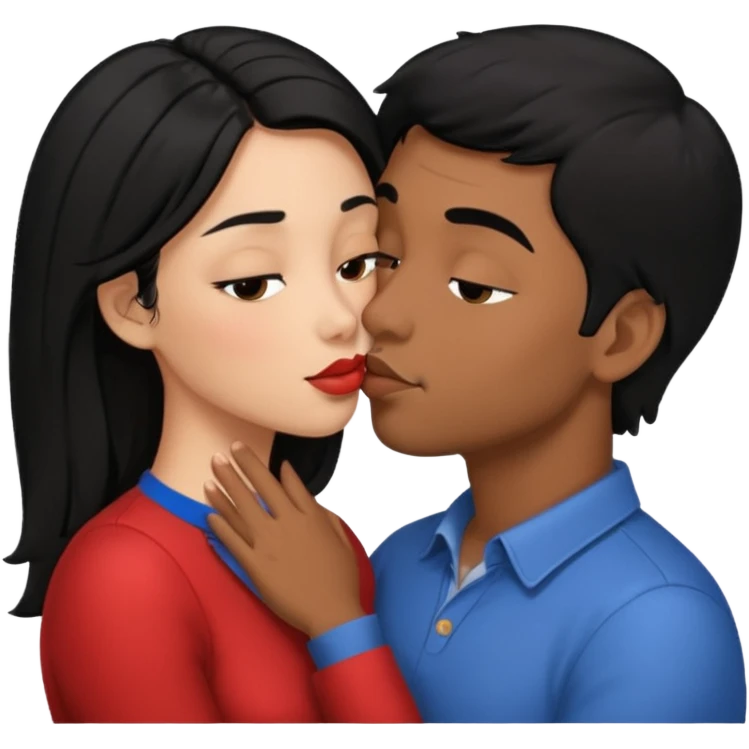 fully naked couple sex emoji man Kissing & holding boobs couple have black hair penis holding emoji