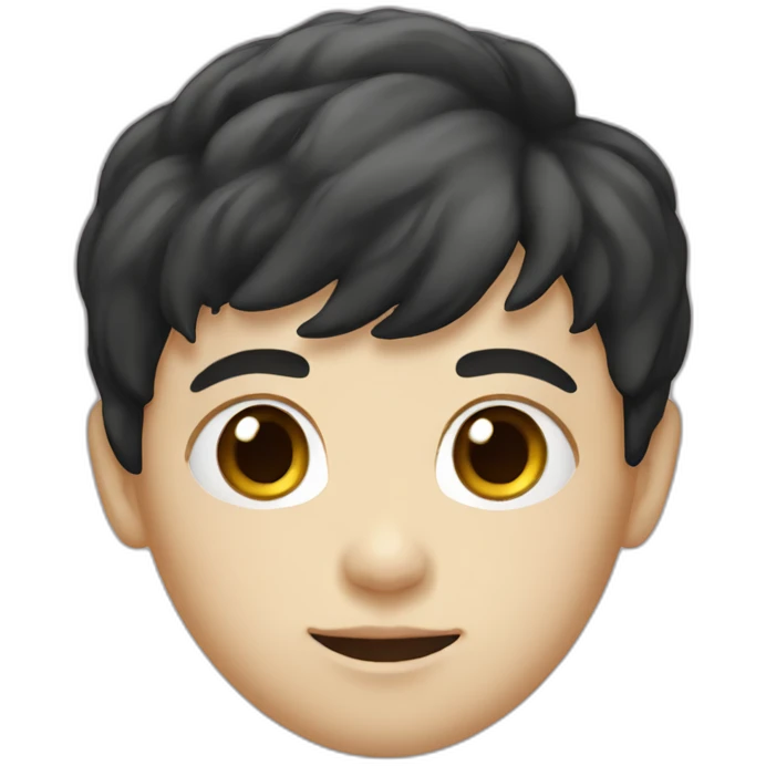 kid with dark hair5 and white skin emoji