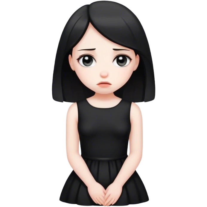 Sad face girl  emoji