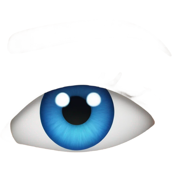 blue eyes with eyelashes emoji
