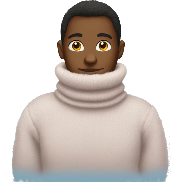Fluffy turtleneck sweater  emoji