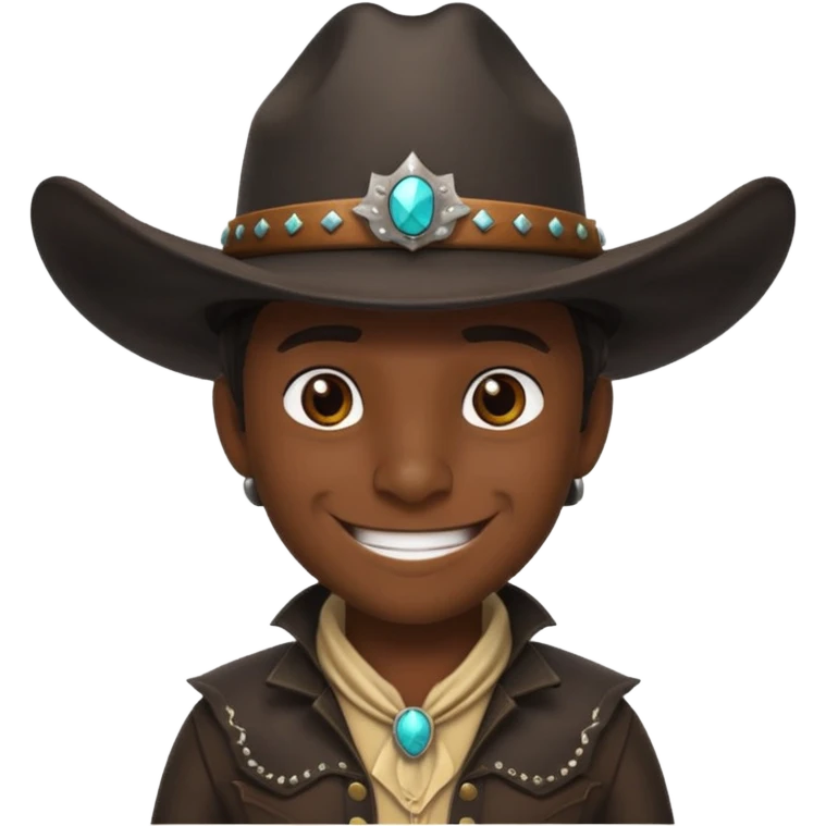 i want a black dragon with cowboy hat and smirk smile emoji