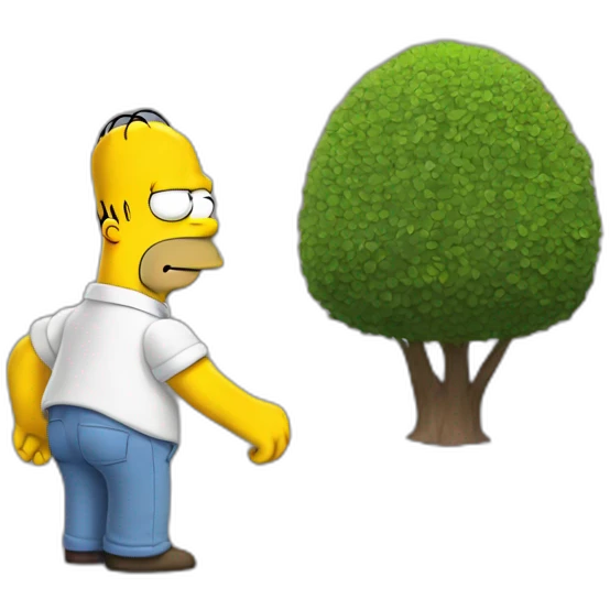Homer Simpson hedge emoji