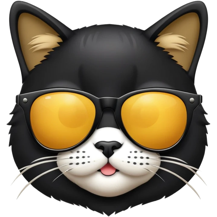 cool cat wearing sunglasses emoji
