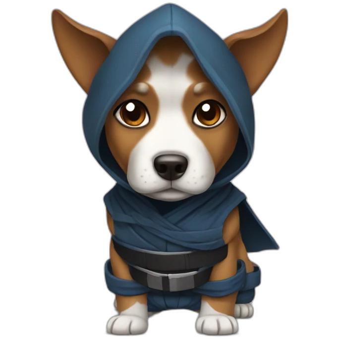 dog dress like A ninja emoji