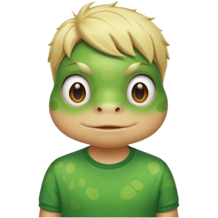 blonde frog with shirt  emoji