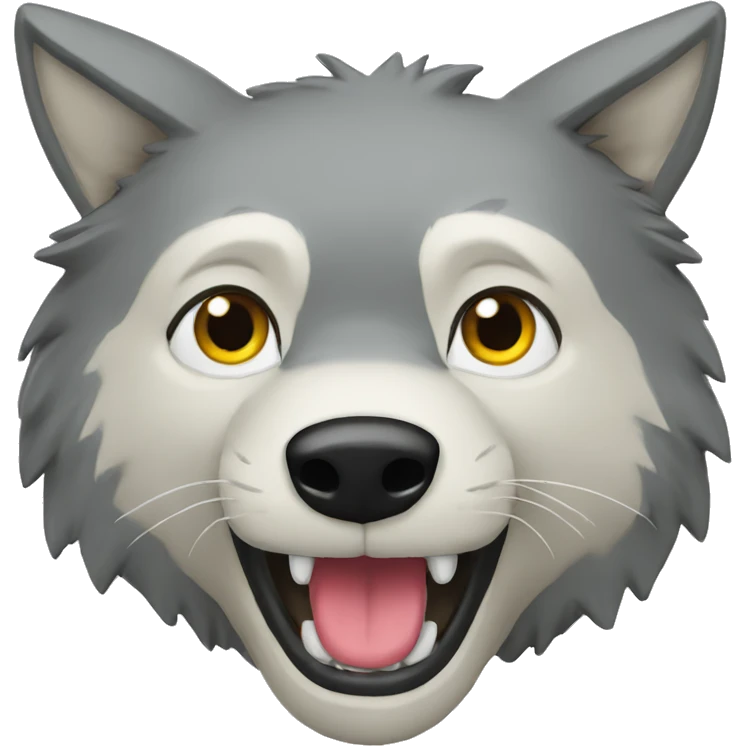Un loup qui mange  emoji