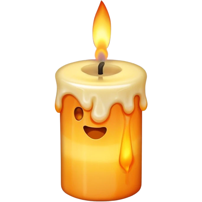 A simple candle with a flame emoji